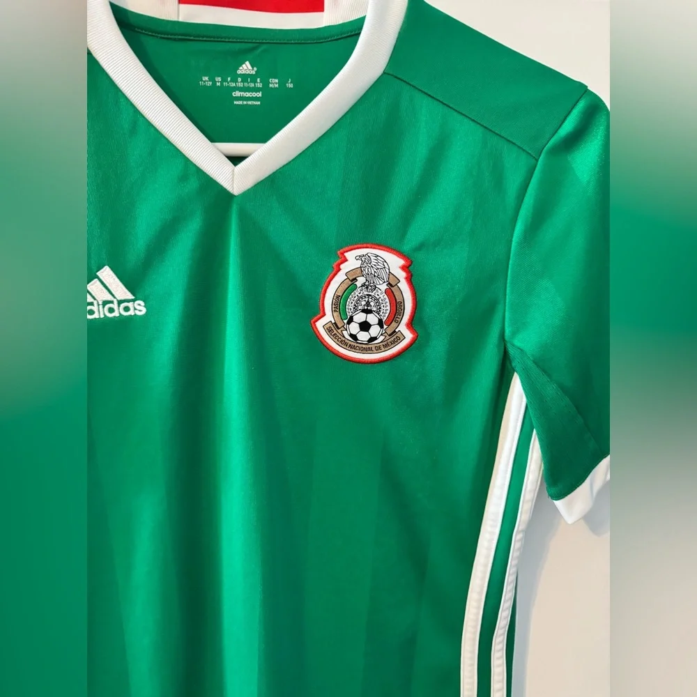 Adidas Green and White Mexico Soccer Jersey - Picture 4 of 4